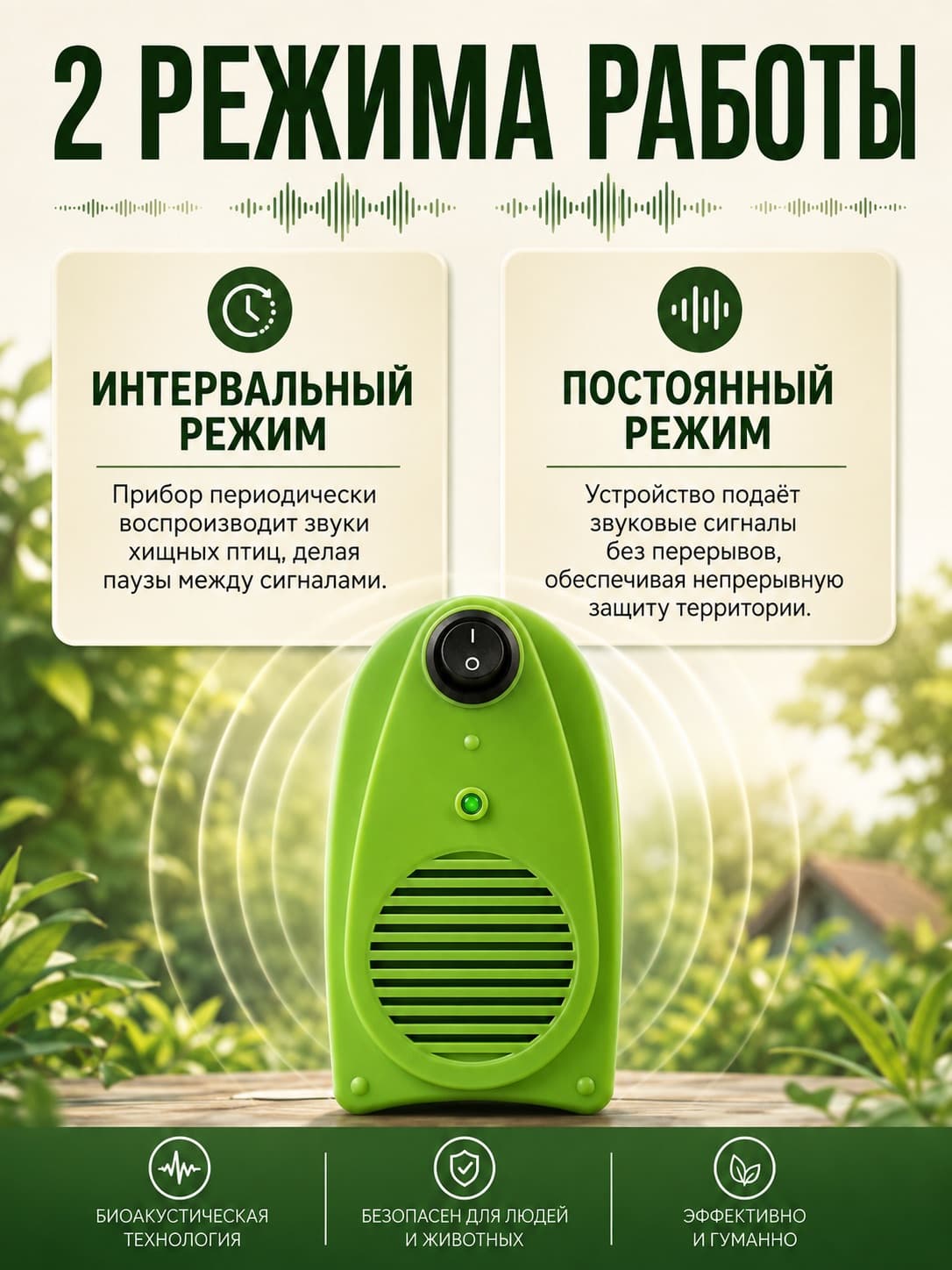 Биоакустический отпугиватель птиц Сокол