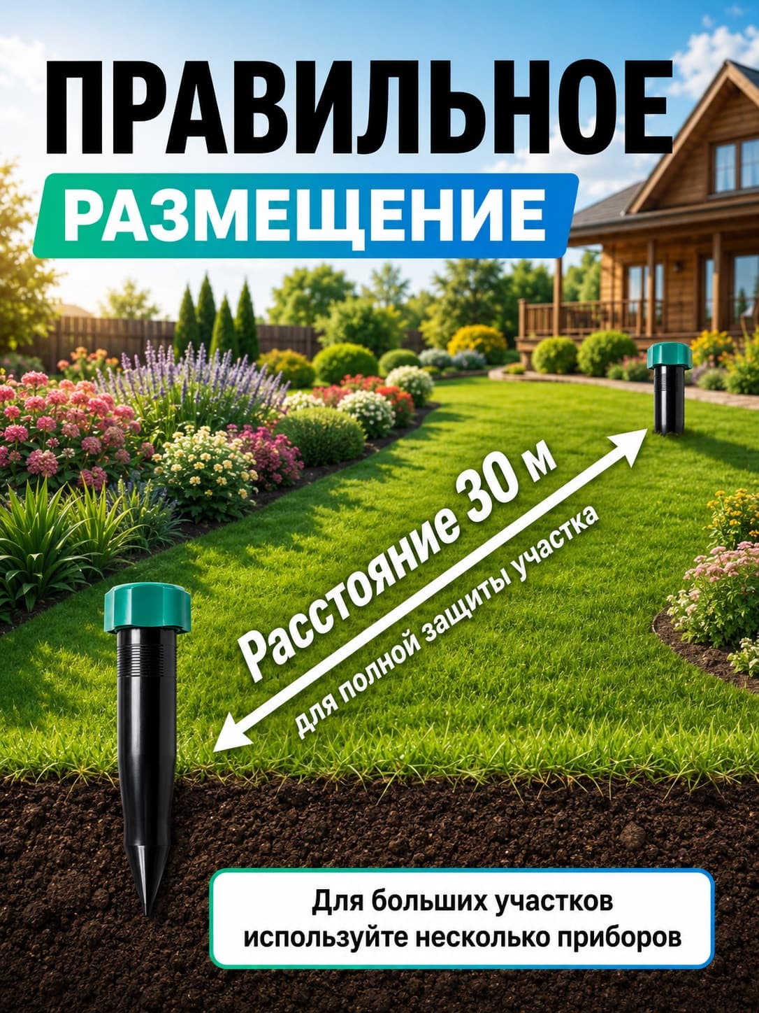 Торнадо ОЗВ.02 - вибрационный отпугиватель кротов и змей на батарейках