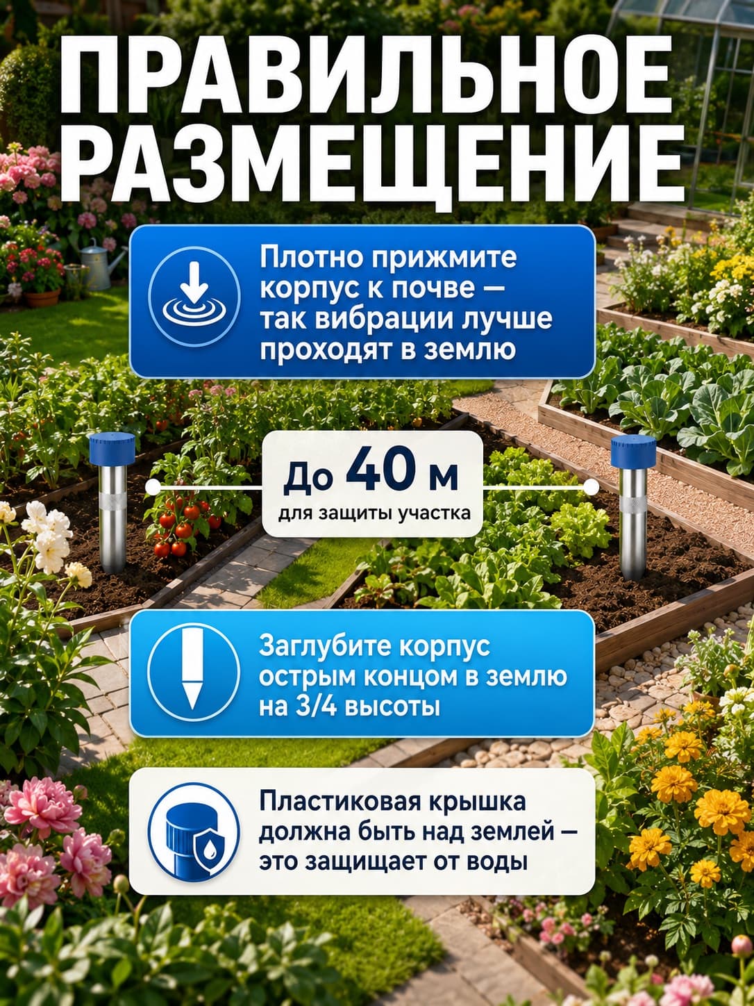 Вибрационный отпугиватель кротов Экоснайпер LS-997M
