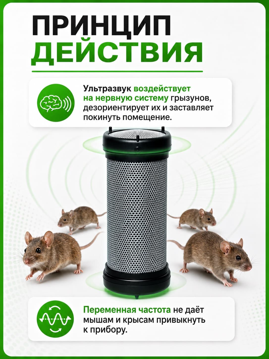 Ультразвуковой отпугиватель мышей и крыс Чистон 2 ПРО