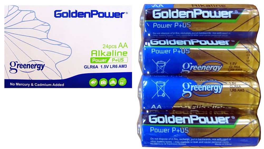 Батарейки для отпугивталей собак и кошек Golden Power LR6/AA (алкалиновые, пальчиковые)