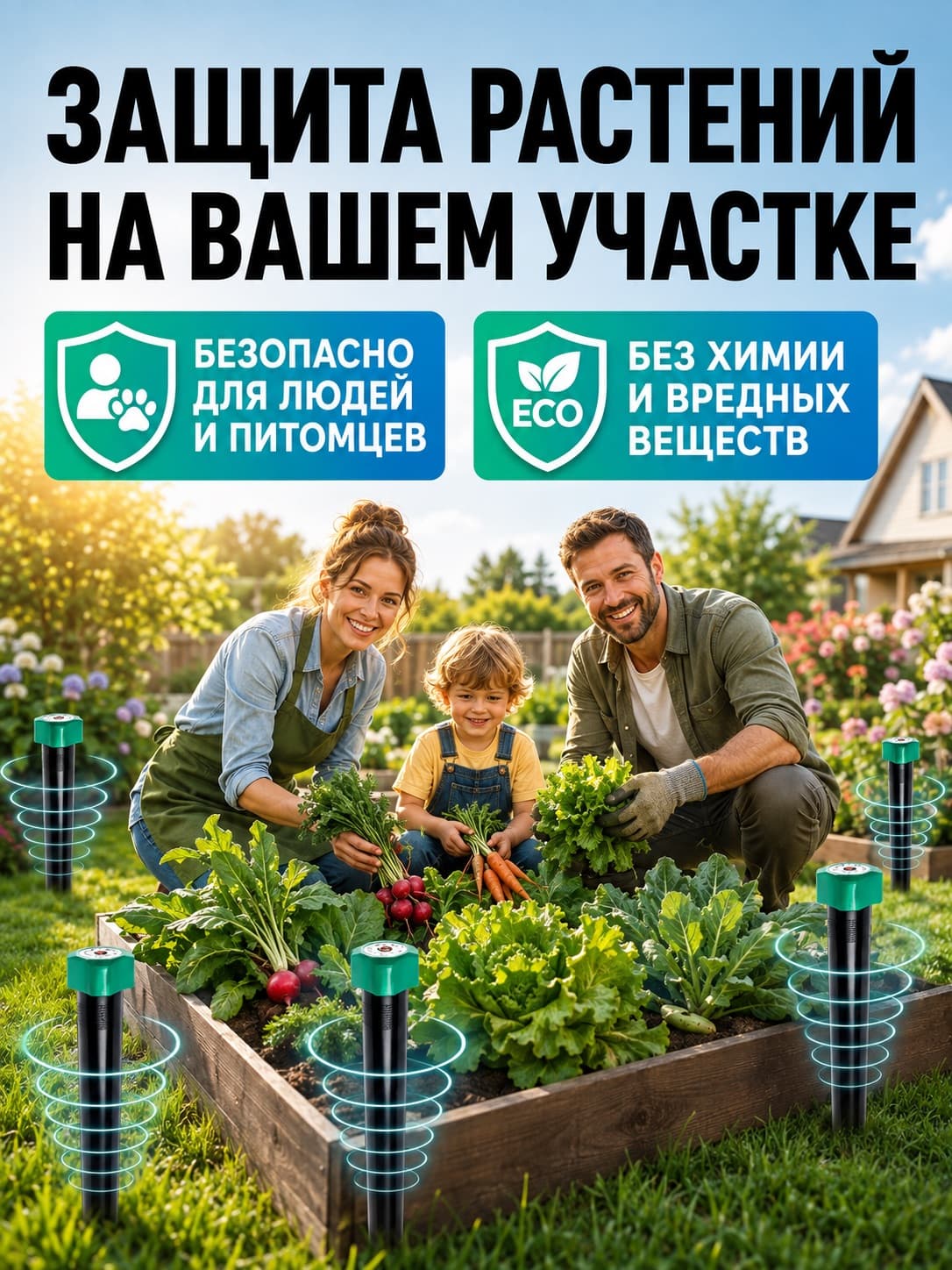 Торнадо ОЗВ.02 - вибрационный отпугиватель кротов и змей на батарейках