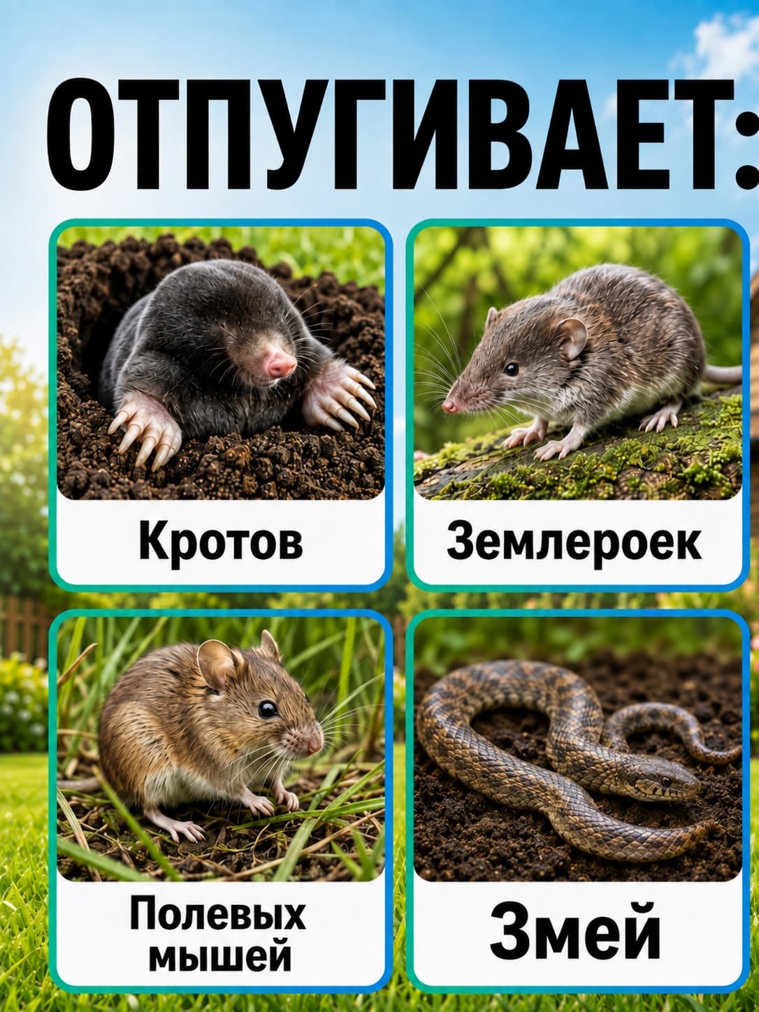Торнадо ОЗВ.02 - вибрационный отпугиватель кротов и змей на батарейках