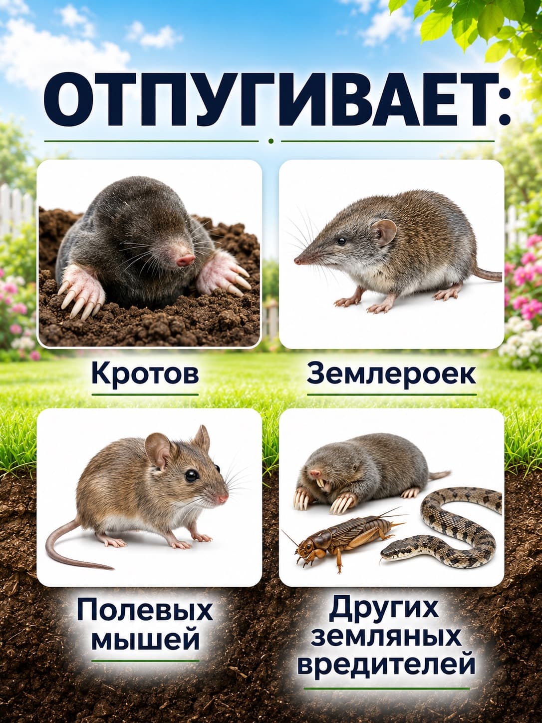Вибрационный отпугиватель кротов Экоснайпер LS-997MR
