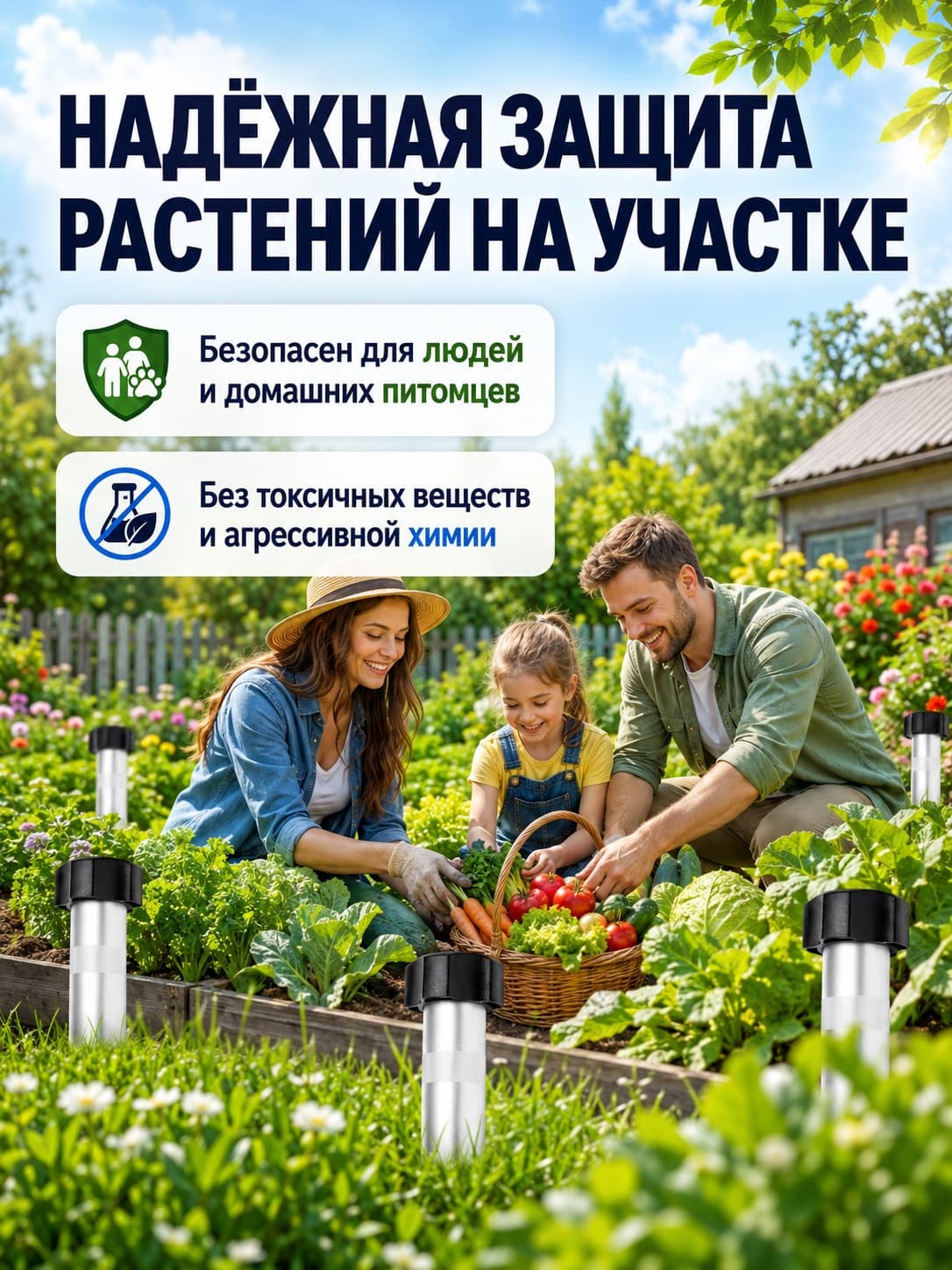 Вибрационный отпугиватель кротов Экоснайпер LS-997MR